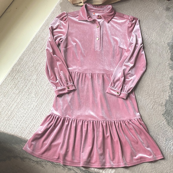 Jude Connally Dresses & Skirts - Beautiful Jude Conally rose color, soft velveteen dress